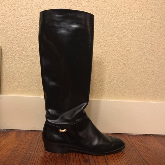 Salvatore Ferragamo Black Leather Riding Boots - Picture 2 of 8